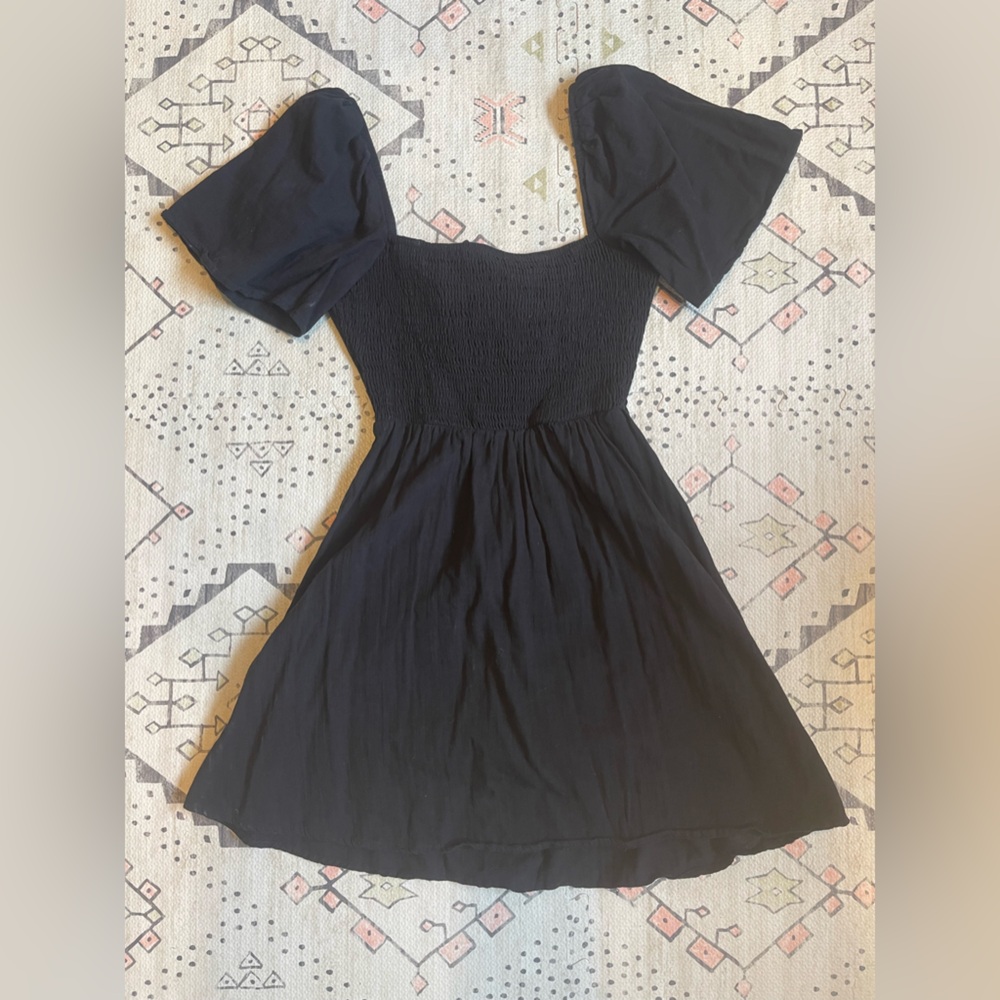 Size S 100% cotton black backless mini dress from Princess Polly